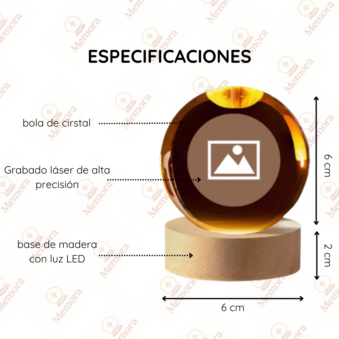 Lámpara de Cristal Personalizada 3D