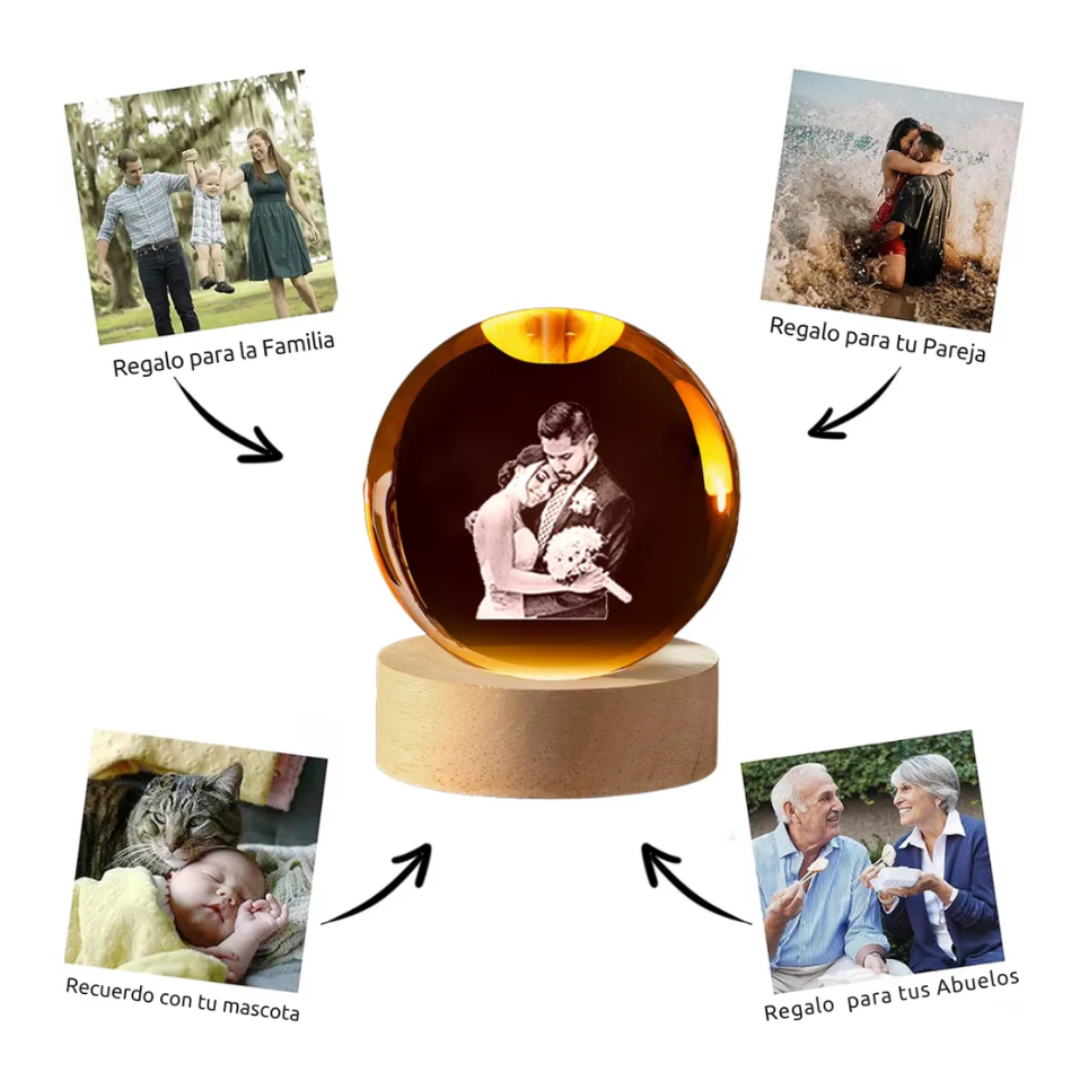 Lámpara de Cristal Personalizada 3D